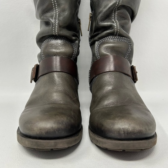 PIKOLINOS Le Mans Biker Boots Burnished Gray Brown Mid-Calf Women’s Sz 38/7.5-8 - Picture 6 of 12